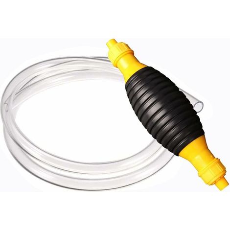 Bomba manual de gasolina, bomba de transferencia de combustible, sifón manual de 8 mm y 2 m, bomba manual de emergencia, succión para gasolina, gas, diésel, aceite, agua, líquido, pecera. (1/5)