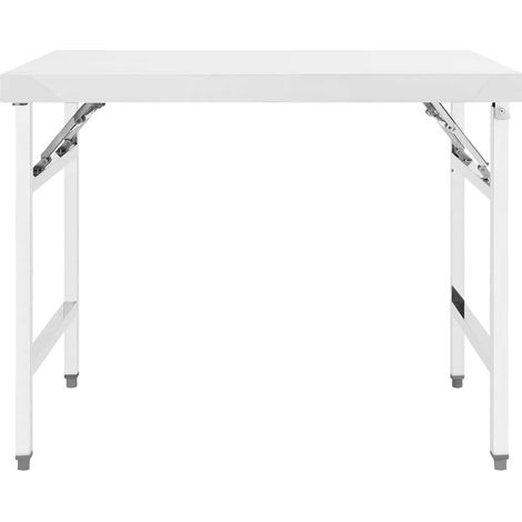 vidaXL Klappbare Arbeitstisch Küche 100x60x80 cm Edelstahl