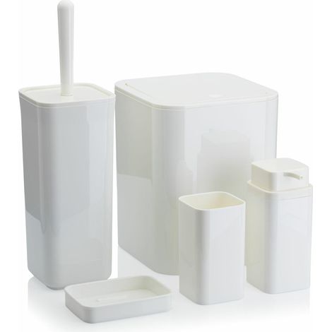 Ensemble de salle de bain Sierra 5 pièces, blanc (1/5)