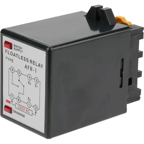 AFR-1 AC 220V Liquid Level Controller Relay Water Level Switch(black)