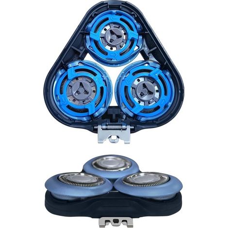 testina di rasatura SH50 compatibile con i rasoi Philips serie 5000 e 6000, con alloggiamento rotondo, per rasatura a secco e bagnata, con spazzolina per la pulizia. (1/5)