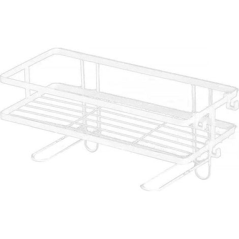 Étagère de rangement à 1 niveau, gain de place, à placer au-dessus des toilettes, en acier blanc. (1/5)