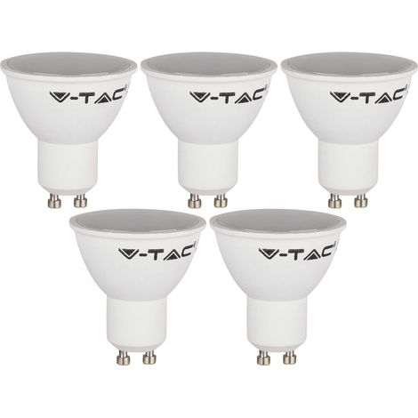 V-TAC LED-SMD-Lampe, PAR16, GU10, EEK: F, 4,5W, 400lm, 3000K, 5 Stück (1/5)