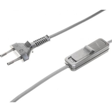 Anschlusskabel mit Schalter SP/W-190cm silber SP/W-190/2X0.5/-SRB YNS10000502