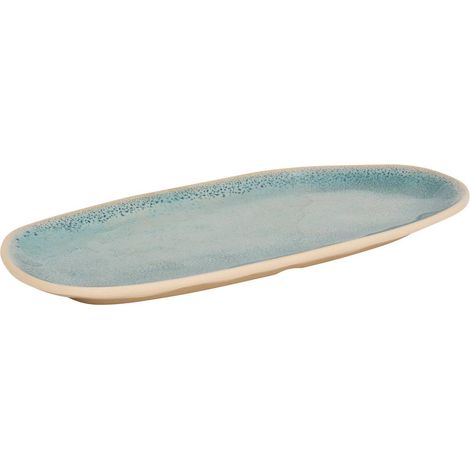Platte Pia oval 15,6x31cm blau - Atmosphera créateur d'intérieur