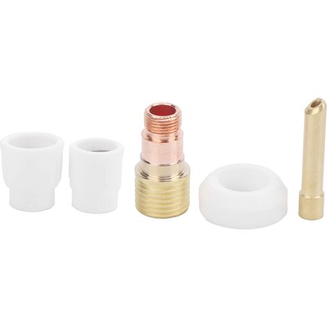 Jeu de buses céramiques blanches 10 et 12 pour torches de soudage TIG WP-17, WP-18, WP-26
