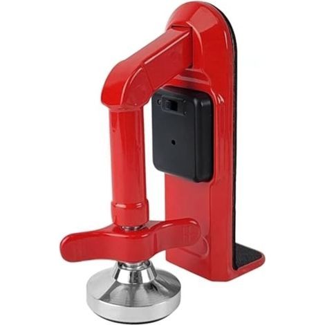 Alarme de butée de porte, verrou de porte portable rouge, butée de porte anti-effraction avec alarme, sécurité de porte pour la protection personnelle à domicile, à l'hôtel et en voyage (rouge, pile n (1/5)