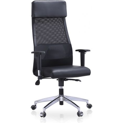 Home Heavenly® - Silla de oficina AIRE silla giratoria elevable y reclinable Color: Negro (1/4)
