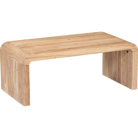 sweeek - Rechteckiger Couchtisch aus massivem Akazienholz
