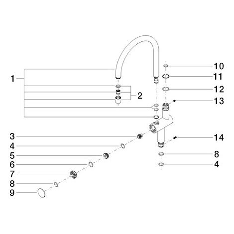 Dornbracht 90198801901-06 Bec Pièces de rechange