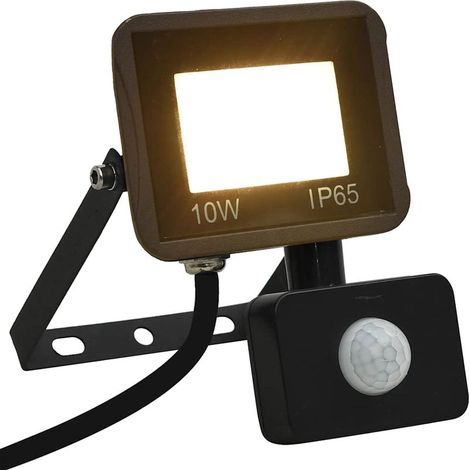 Projecteur LED avec détecteur 10W blanc chaud (1/5)