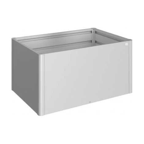 aiuola rialzata da esterno argento metallizzato, misura 1,5x1 - biohort