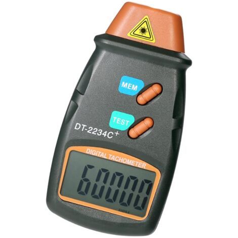 Sollbry Compte-tours numérique portable - Tachymètre laser - Portée sans contact - 2,5 tr/min - 99,999 tr/min - Écran LCD - Compte-tours moteur avec 3 films réfléchissants