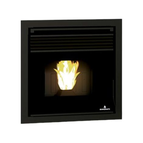 Insert à granules ventilé - BRONPI Tavira 6 kW  Avec cadre inférieur - Sans socle - Sans trappe de chargement des pellets