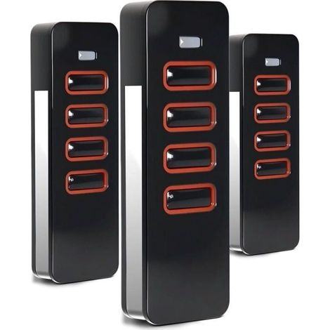 Lot de 3 télécommandes 868 MHz pour Pearl 4018V000, 4 canaux d'ouverture de garage pour 4015862001900, porte de garage pour motorisation de portail d'été, code rouleau, 3 pièces (1/4)