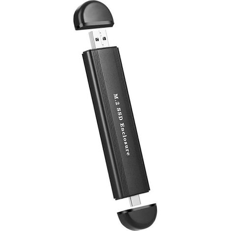 USB-C-Gehäuse für externe M.2 NVMe PCIe Gen3 SSD, SATA NGFF-kompatibel, 10 Gbit/s Geschwindigkeit, unterstützt NVMe Gen2, Adapter für Laptops und Desktop-PCs. (150 Yen) (1/4)