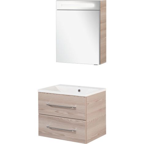 Fackelmann B.clever Badmöbel Set 3-teilig, 60 cm, Braun hell-09814 (1/5)