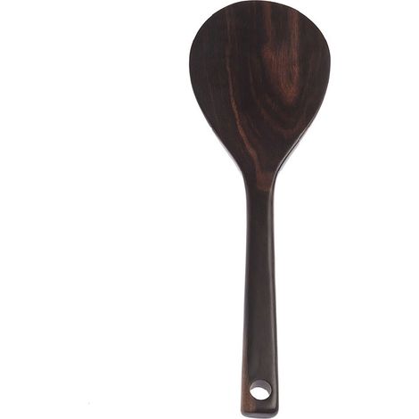 Spatule Artisanale en Bois de Rose Naturel - 22.5cm - Manche Percé pour Suspension - Ustensile de Cuisine Éthique - Finition Bohème et Ethnique (1/2)