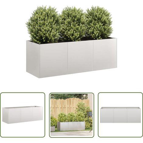 vidaXL Pflanzkübel 120x40x40 cm Edelstahl (1/5)