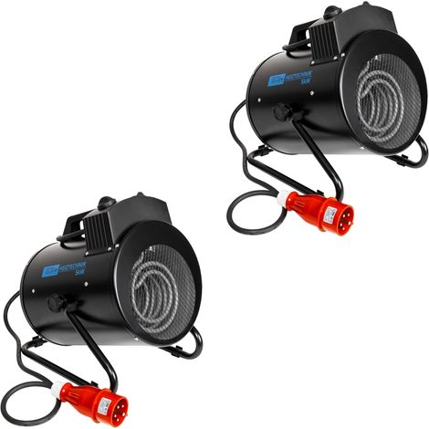 Güde 2x Elektroheizer GEH 5000 R Heißluftgebläse 5000 W Heizleistung 120 m³ (1/5)