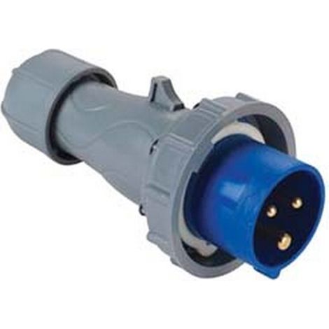 1PZ SPINA INDUSTRIALE VOLANTE BLU 2P+E CEE IP67 -16A colore blu