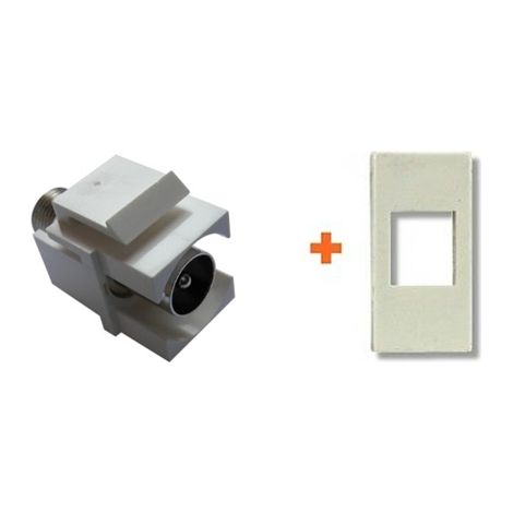 Keystone presa TV diretta IEC maschio compatibile Legrand Mosaic