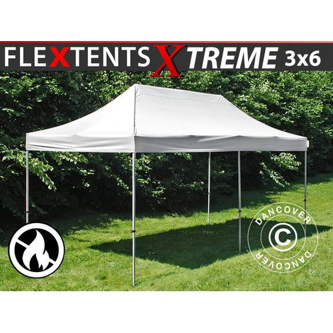 Pop up gazebo FleXtents Xtreme 50 3x6 m White, Flame retardant