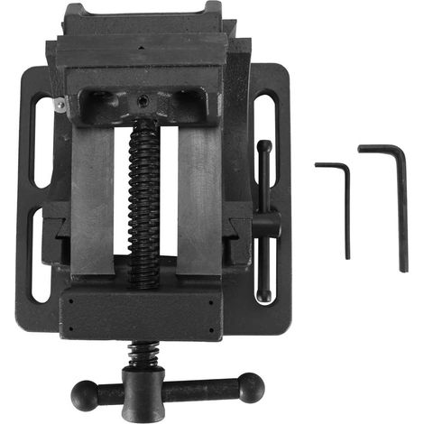 Étau de presse inclinable pour perceuse à colonne, inclinaison de 0 à 90 °, pince d'établi robuste pour tige de guidage (4") (1/5)