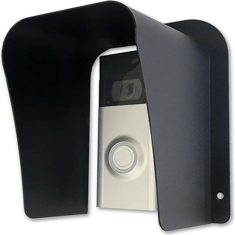 Couvercle de sonnette adapté pour sonnette radio/boîte murale/porte d'entrée/prise extérieure étanche à l'extérieur protection contre la pluie métal noir