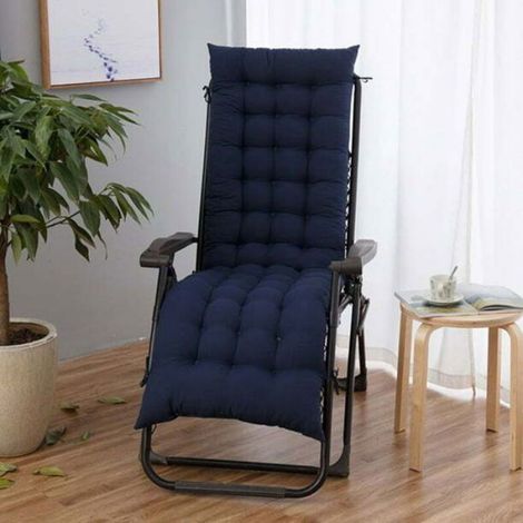 Coussin de chaise souple chaise longue terrasse patio piscine arrière-cour coussin de siège de jardin (1/5)