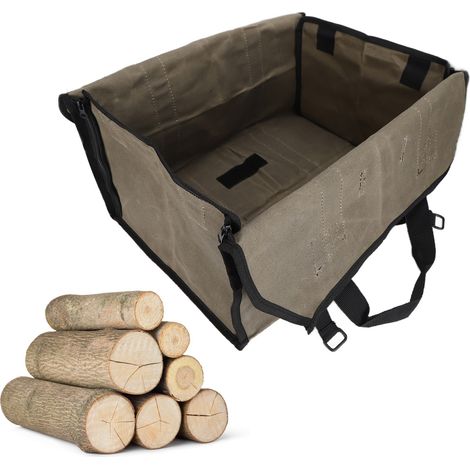 Sac de bûcheronnage portable imperméable à deux mains en toile cirée humide (1/5)
