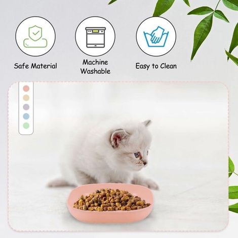 Juego de 10 comederos para gatos，comederos para gatos，aptos para gatitos y gatos de patas cortas de 14,5 cm (multicolor) (1/4)