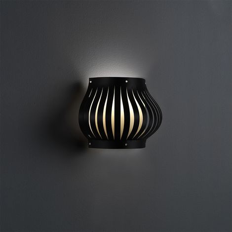Applique Moderna Helios Polilux ® Nero 1 Luce E27 H25Cm