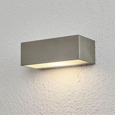 [GEBRAUCHT] B-Ware Lindby Außenwandleuchte Leonora LED Gartenlampe Edelstahl 20cm dimmbar IP44 weiß