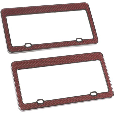 Cadre de plaque d'immatriculation avant et arrière en fibre de carbone, résistant aux intempéries, universel pour A1 A2 A3 A4 A5 A6 A7 Q1 Q2 Q3 Q4 Q5 (1/5)