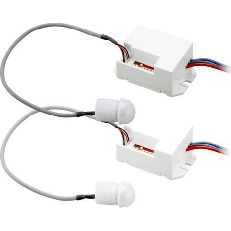 Lot de 2 Détecteurs de Mouvement Encastrable Infrarouge IP65 (1/5)