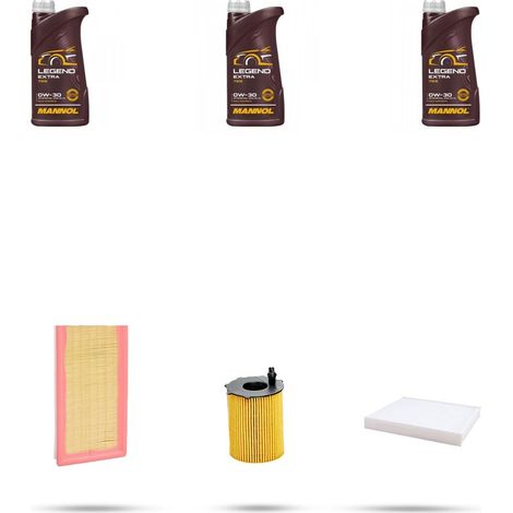 Kit tagliando 3 FILTRI e 3L OLIO compatibile con Fiat Panda III 0.9 Twin Air Turbo 66kw dal 2014 (1/4)