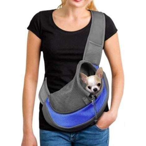 [JAMAIS UTILISÉ] Sac de Transport Chien Sac Bandoulière Filet Respirant pour Chien et Chat Chiot épaule pour Animaux de Compagnie Sling Sac Transporteur Réglable Sac de Voyage pour Petits Animaux Chie (1/4)