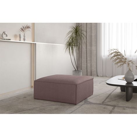 Polsterhocker Designerhocker CELES PREMIUM 85x85 cm in Stoff Scala Lavendel (1/3)