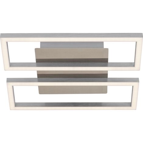 LED Deckenleuchte Dimmbar Memoryfunktion 16 W silber Metall-Kunststoff Briloner