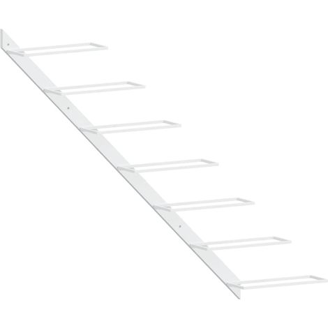Maison Exclusive - Wand-Weinregal für 7 Flaschen Weiß Metall (1/5)