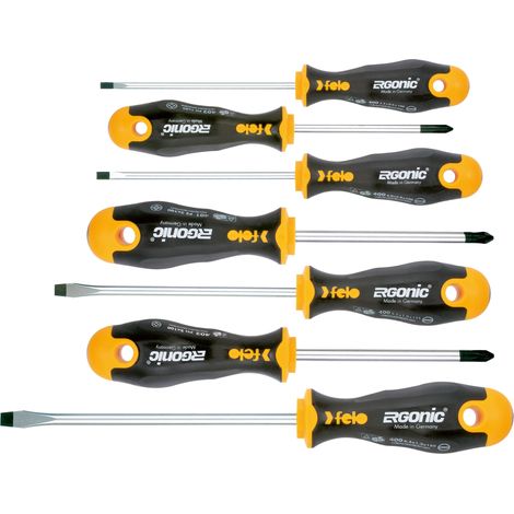 Juego de destornilladores ERGONIC 7-pcs. SL/PZ/PH  Felo 40097118 (1/4)