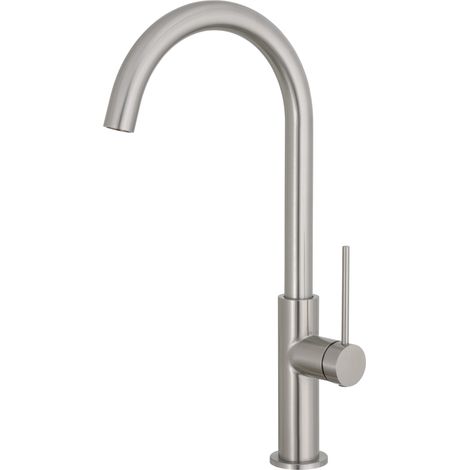 Grifo de cocina acero cepillado monomando Flumen de Valaz