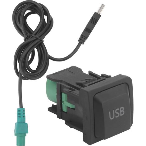 150 cm langes Kfz-USB-Adapter-Audiokabel mit Schalter, universell für Handy/Tablet/MP3-Radio-Musikwiedergabe (1/5)
