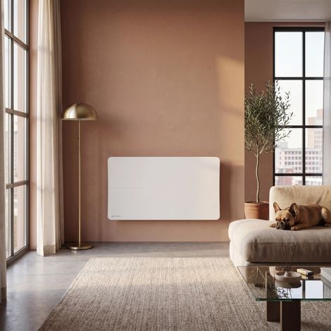 Radiateur électrique connecté 2000W double système de chauffe horizontal Blanc Cira