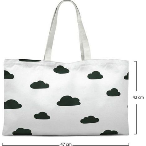Sac Shopping Coton Réutilisable - 47x42 Cm - Anses Longues - 1 Pièce (1/4)