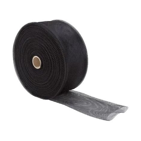 Protector de árboles, tejido de malla plástica, 22 cm de ancho, 100 m de largo, forma tubular, color negro. (1/4)