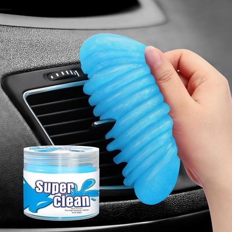 Reinigungsknete Auto Innenraum, Gel Staubentferner für Lüftung & Spalten, Tastaturreiniger Blau (1/5)