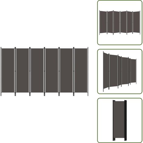 Decorazione - vidaXL Paravento a 6 Pannelli Antracite 300x180 cm - Paravento in tessuto
