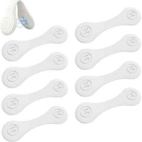 Clips Magnétiques en Silicone pour Rideau de Douche, Lot de 8 Blancs, Dispositif Anti Éclaboussures Puissant pour Baignoire et Douche, Installation Facile, Polyvalent comme Marque Page
